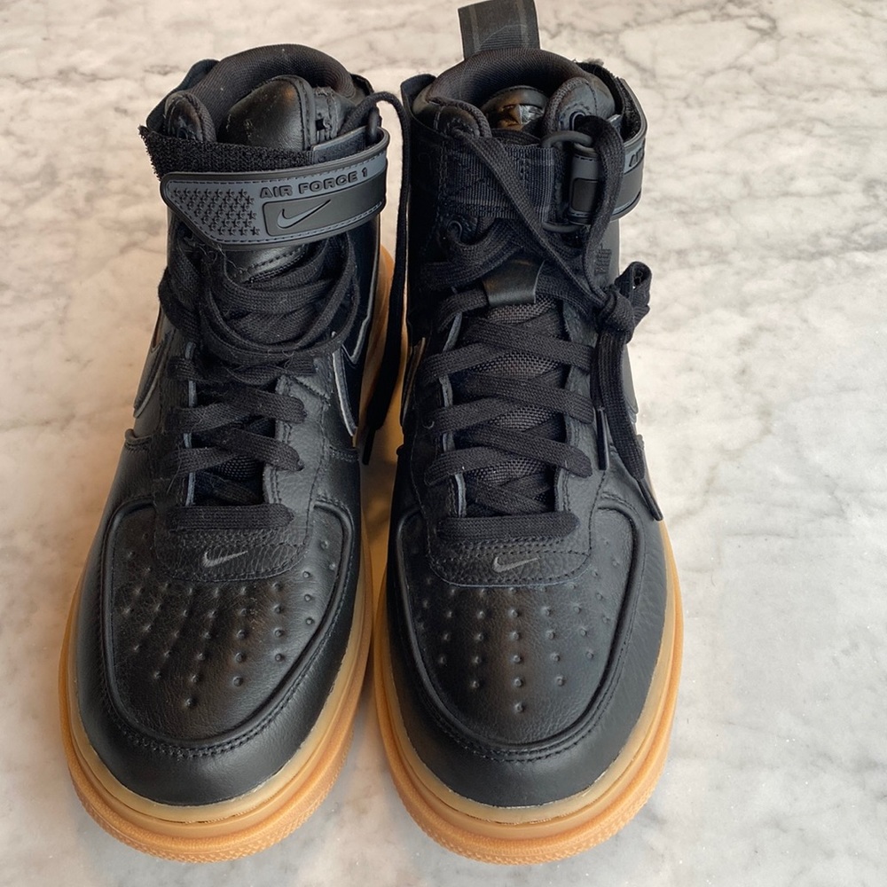 Nike Air Force 1 Gore-Tex Black Leather Sneakers